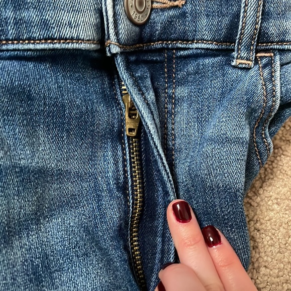 Express High Rise Ankle Jeggings with Red/Navy Stripe - Picture 8 of 10